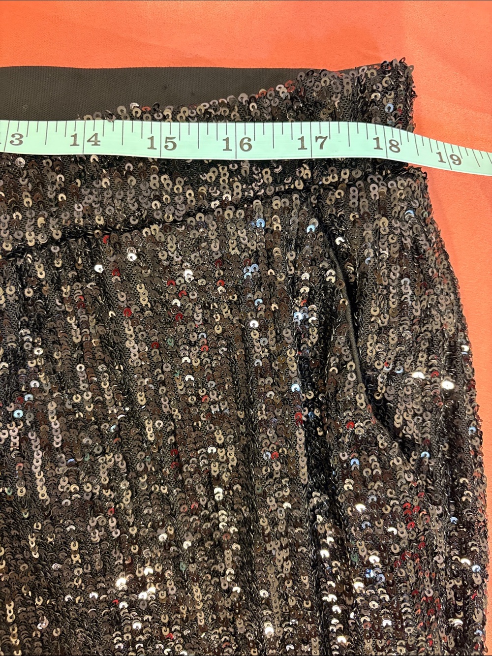 Cable & Gauge - Black Sequin Stretch Pants - Women's Evening Trousers Party Fab - Picture 10 of 14